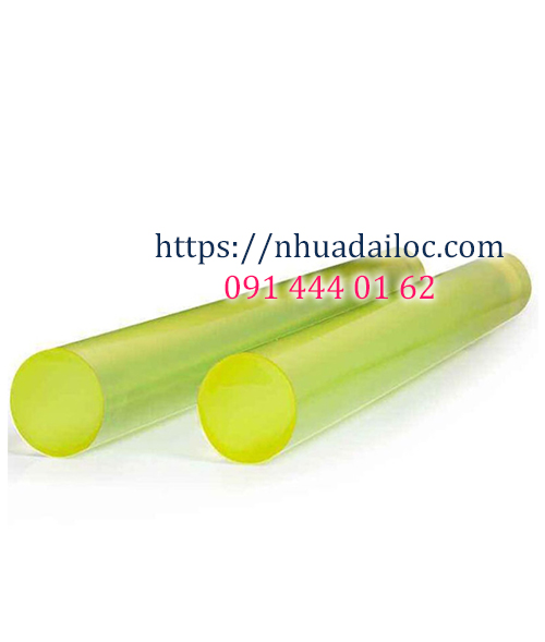 Thanh Nhựa PU Tròn Màu Xanh Trong Dùng Trong Gia Công Sản Phẩm thanh nhựa PU tròn